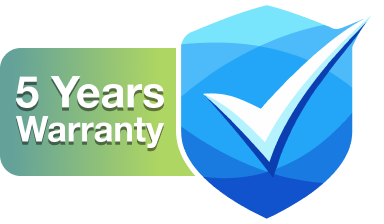 Warranty you can count on 5 Years Warranty