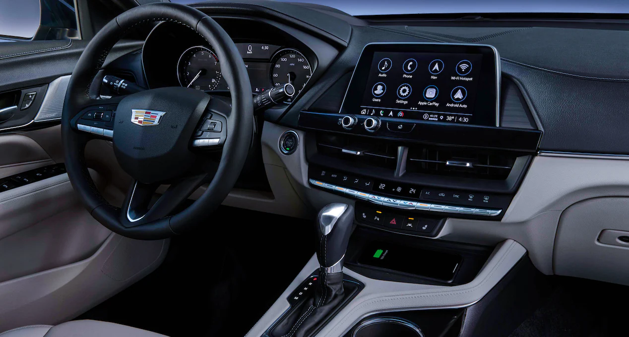  the 2022 Cadillac CT4 interior-technology